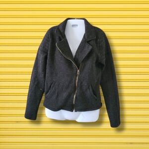 Sol Angeles | GUC Chic Black Fleece Flecked Moto Jacket (SIZE S)